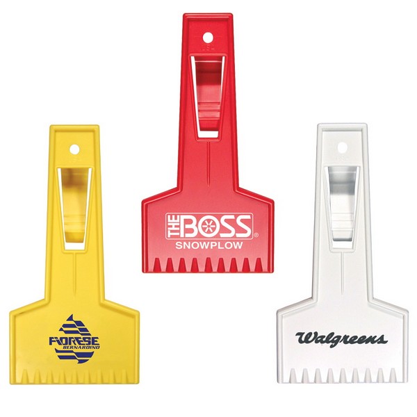 HA40258 Small Ice Scraper with VISOR Clip and Custom Imprint